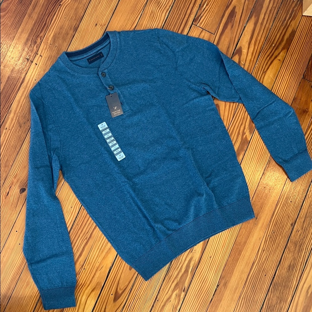 Men's Heather Blue Denver Hayes Sweater.